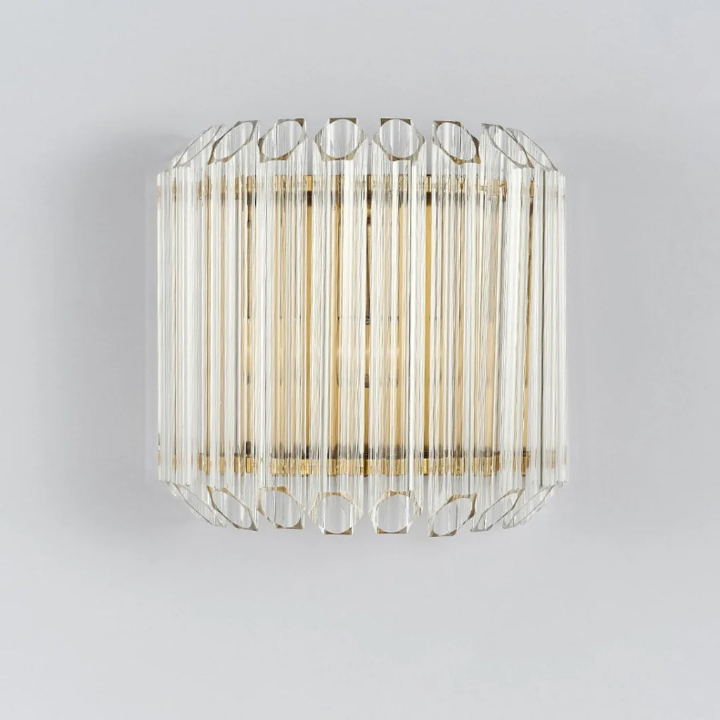 Modern Crystal Rod Brass Wall Sconce