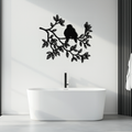 Love Birds Metal Wall Art - Romantic Silhouette Decor Design
