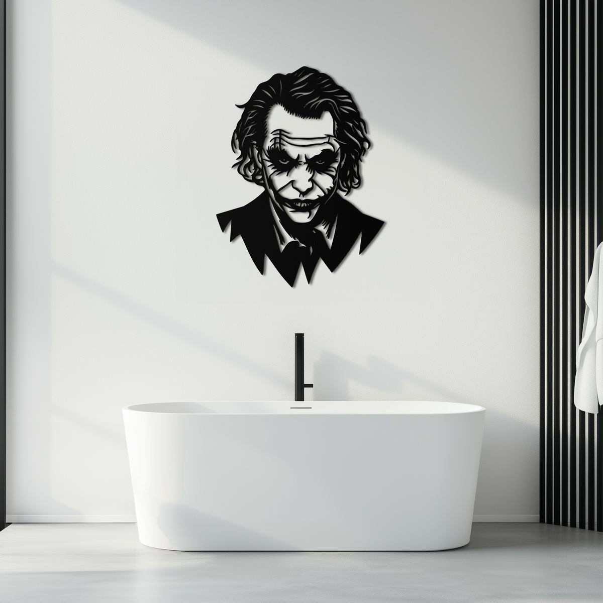 Joker Metal Wall Art - Villain Twisted Grin Steel Silhouette