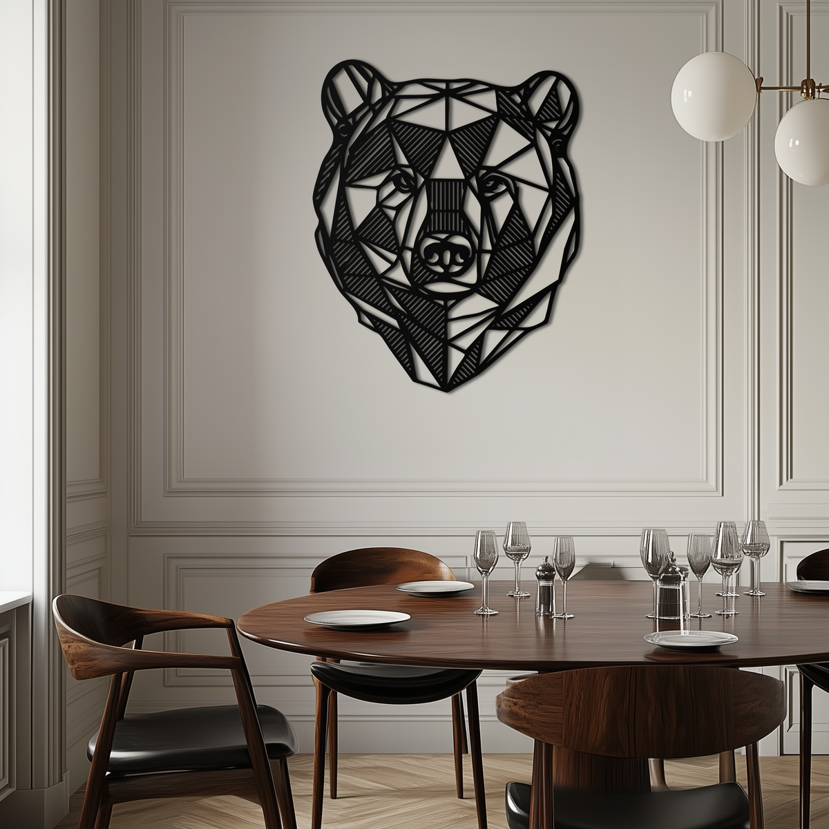 Bear Metal Wall Art - Roaring Steel Silhouette Wildlife Decor