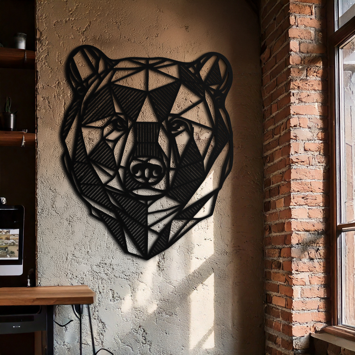Bear Metal Wall Art - Roaring Steel Silhouette Wildlife Decor