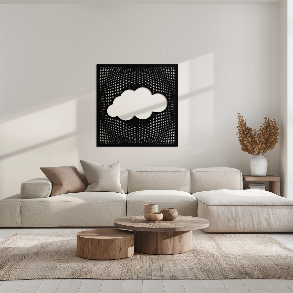 Metal Cloud Wall Art - Modern Minimalist Silhouette Decor for Contemporary Homes