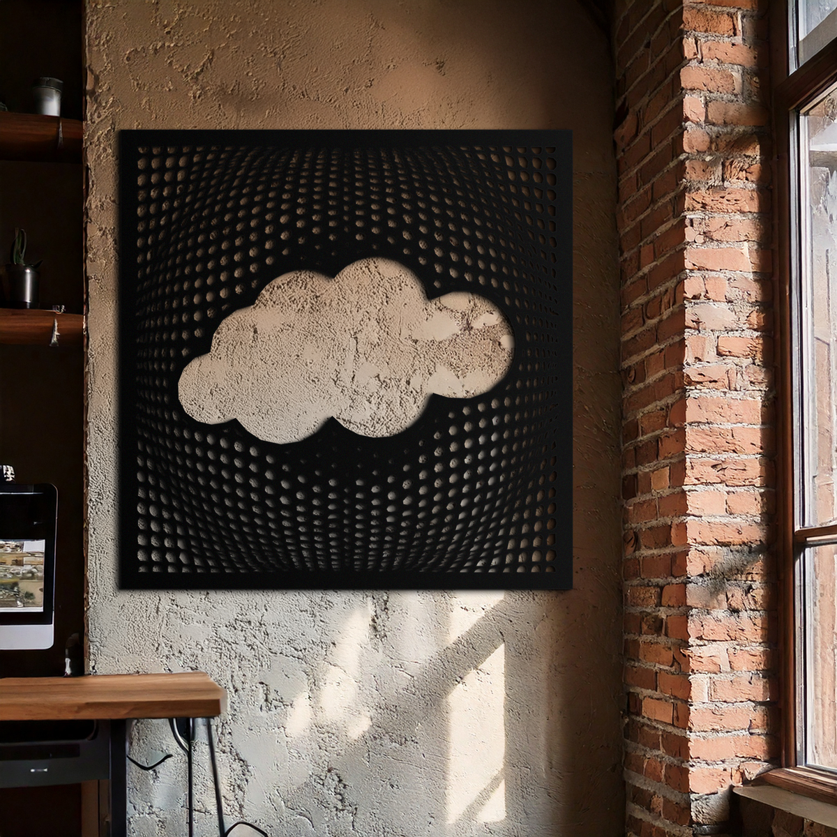 Metal Cloud Wall Art - Modern Minimalist Silhouette Decor for Contemporary Homes