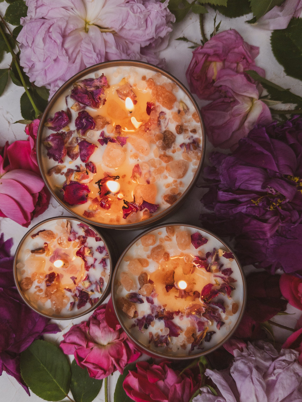 LOVE NOTES Rose + Pink Salt Candle