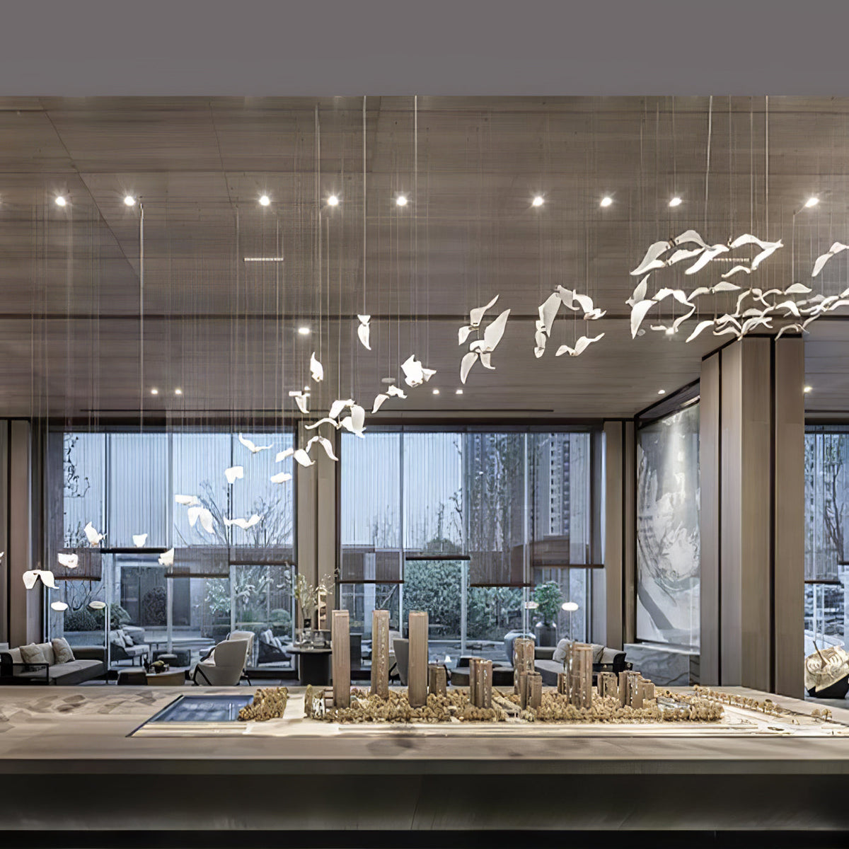 Large Seagull Chandelier