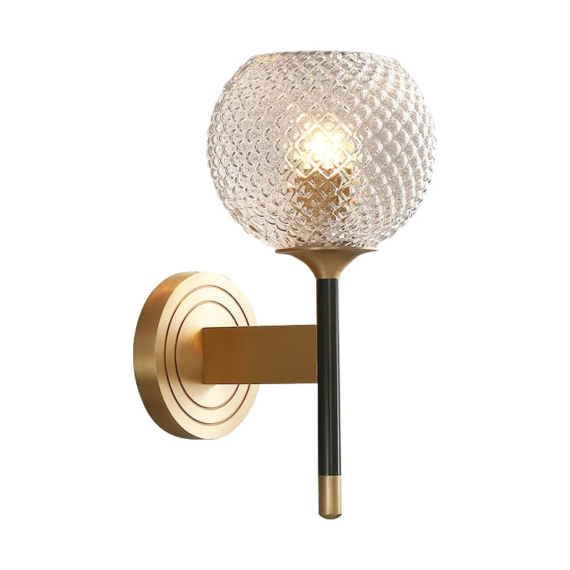 Lattice Glass Wall Sconce
