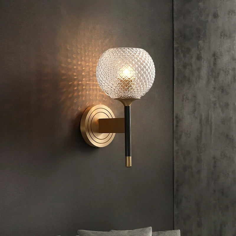 Lattice Glass Wall Sconce