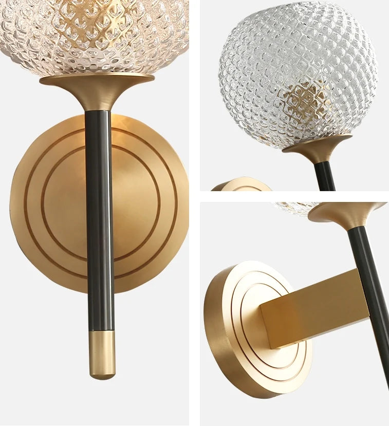 Lattice Glass Wall Sconce