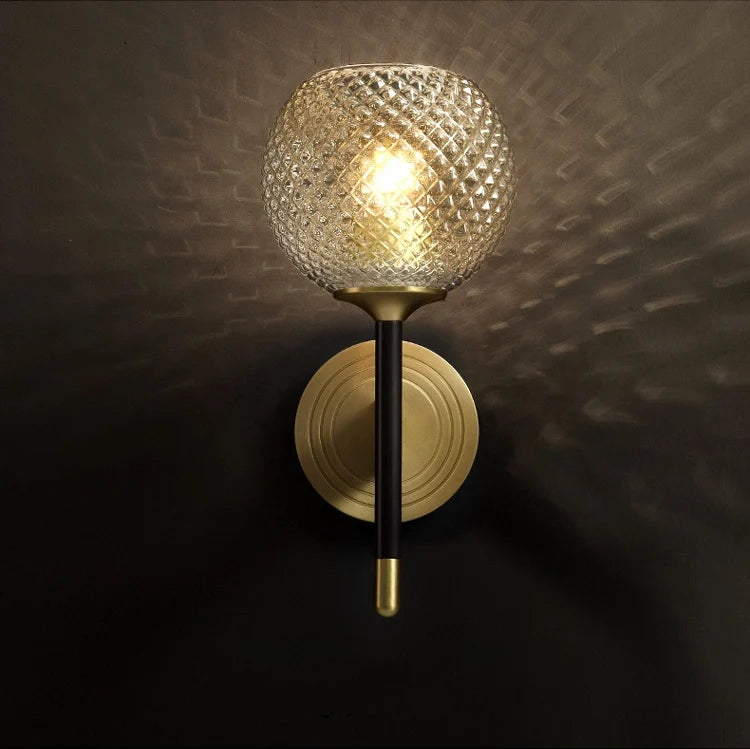 Lattice Glass Wall Sconce