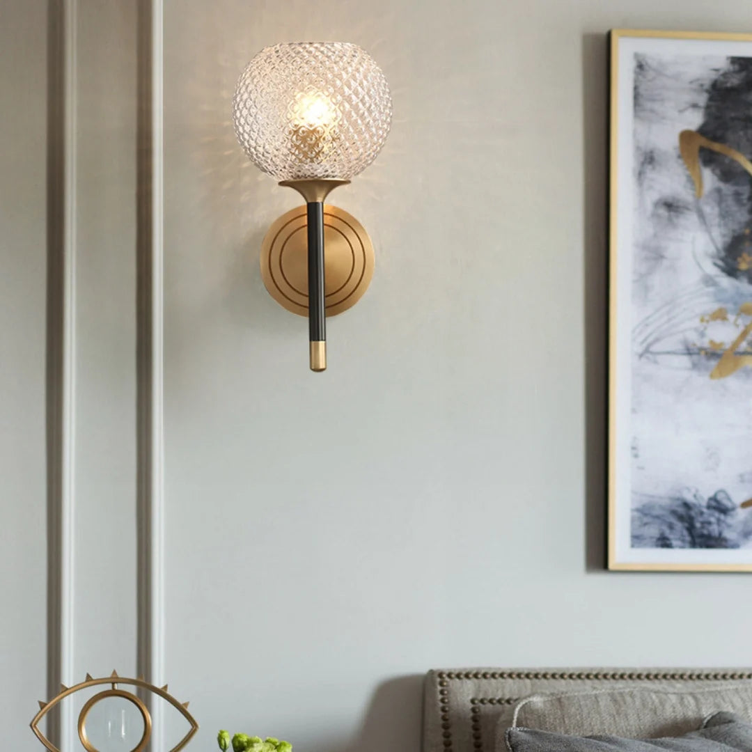 Lattice Glass Wall Sconce