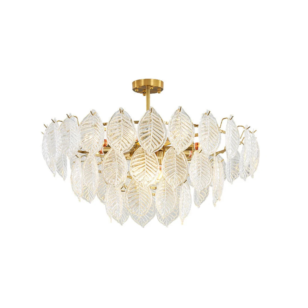 Leaf Shape Glass Modern Chandelier
