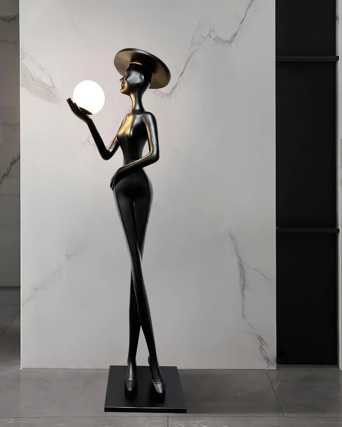 Lexa Sculpture Figure Floor Lamp