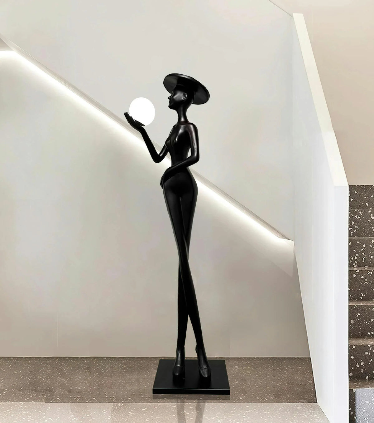 Lexa Sculpture Figure Floor Lamp