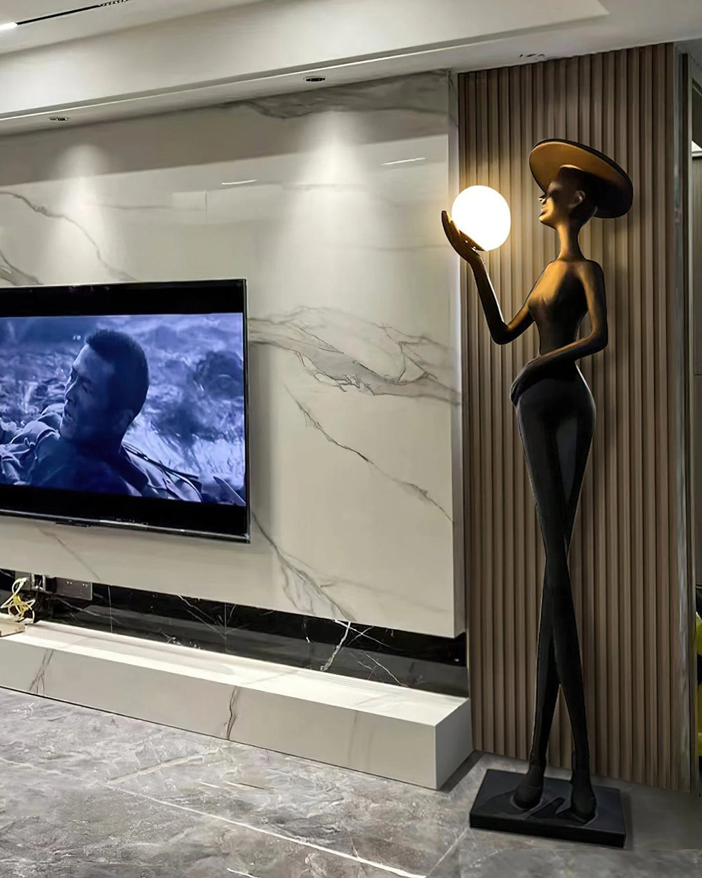 Lexa Sculpture Figure Floor Lamp