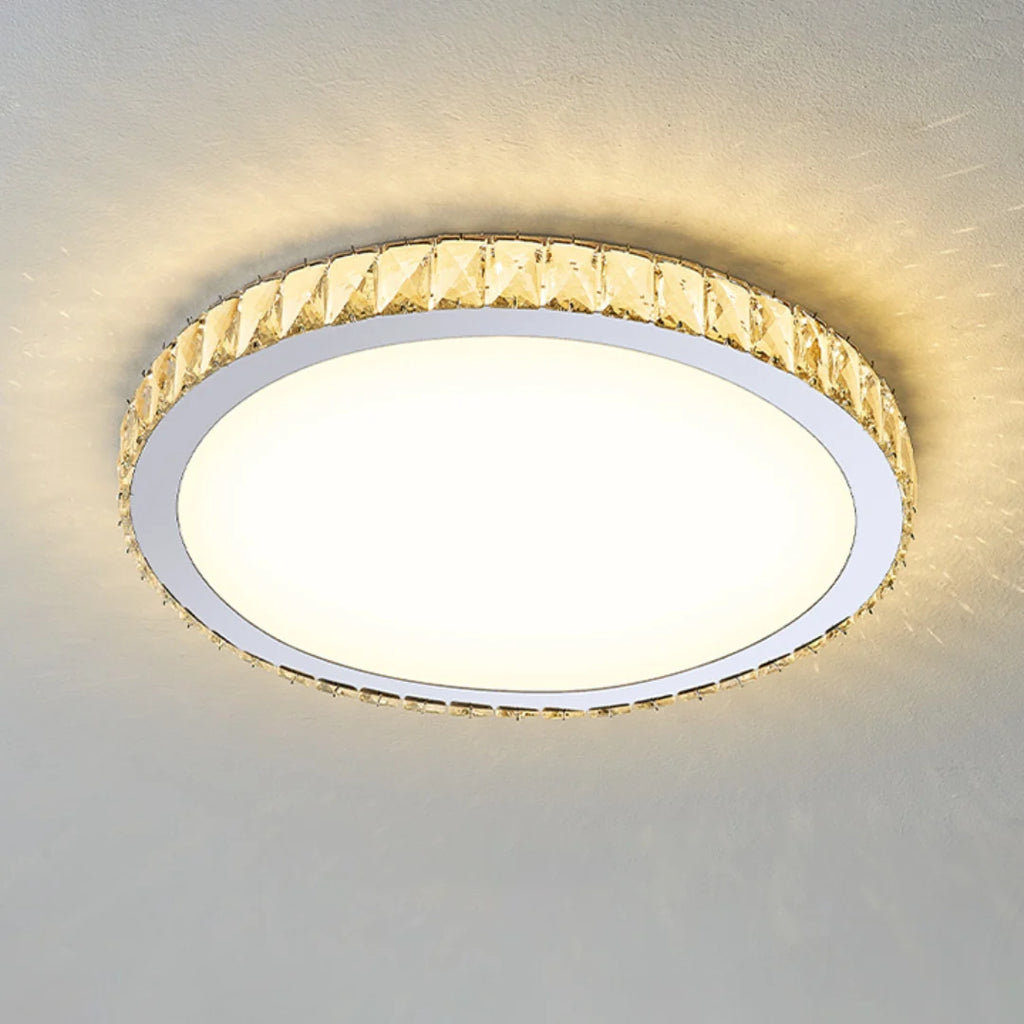 Light Luxury Round Crystal Ceiling Lamp