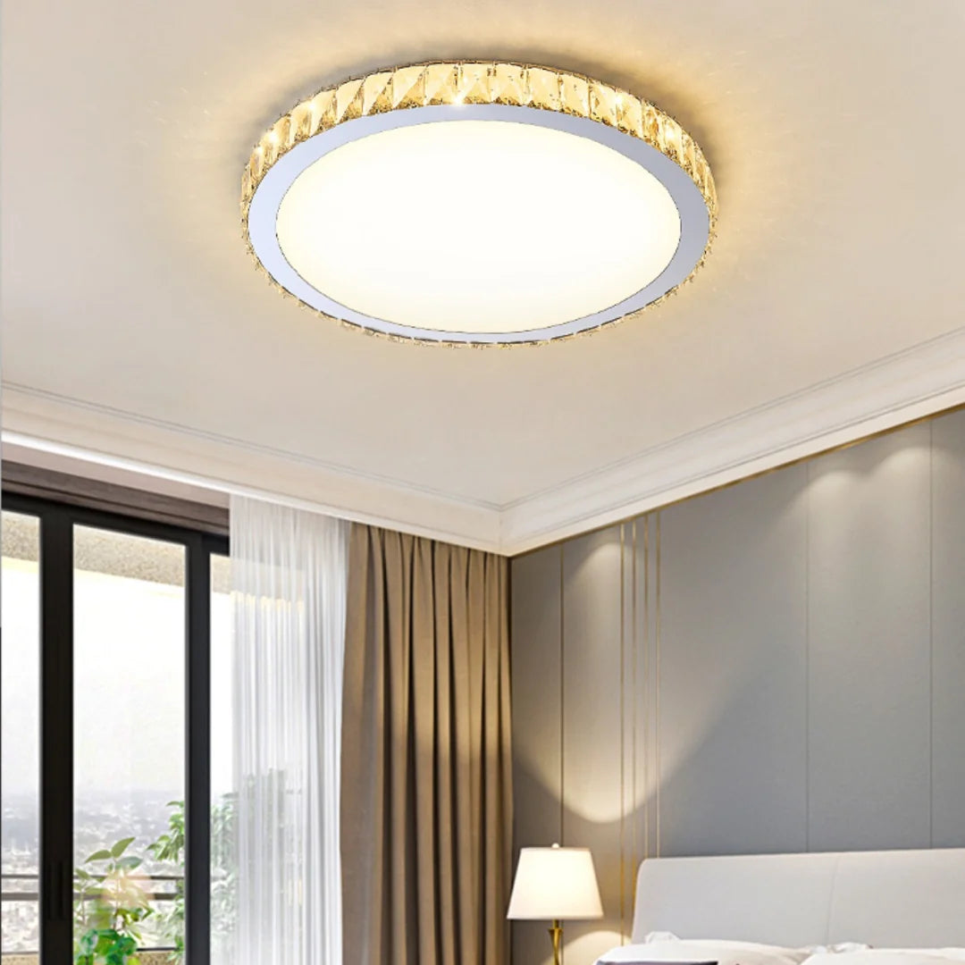 Light Luxury Round Crystal Ceiling Lamp