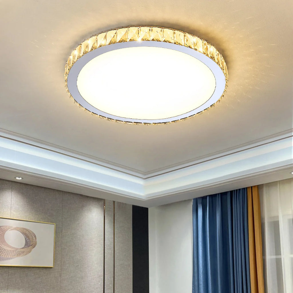 Light Luxury Round Crystal Ceiling Lamp