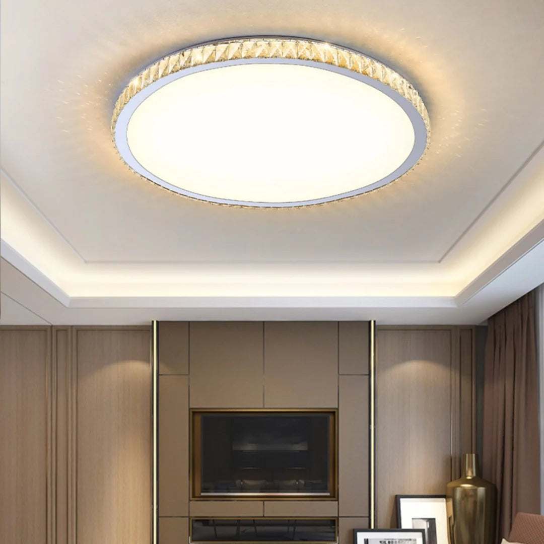 Light Luxury Round Crystal Ceiling Lamp