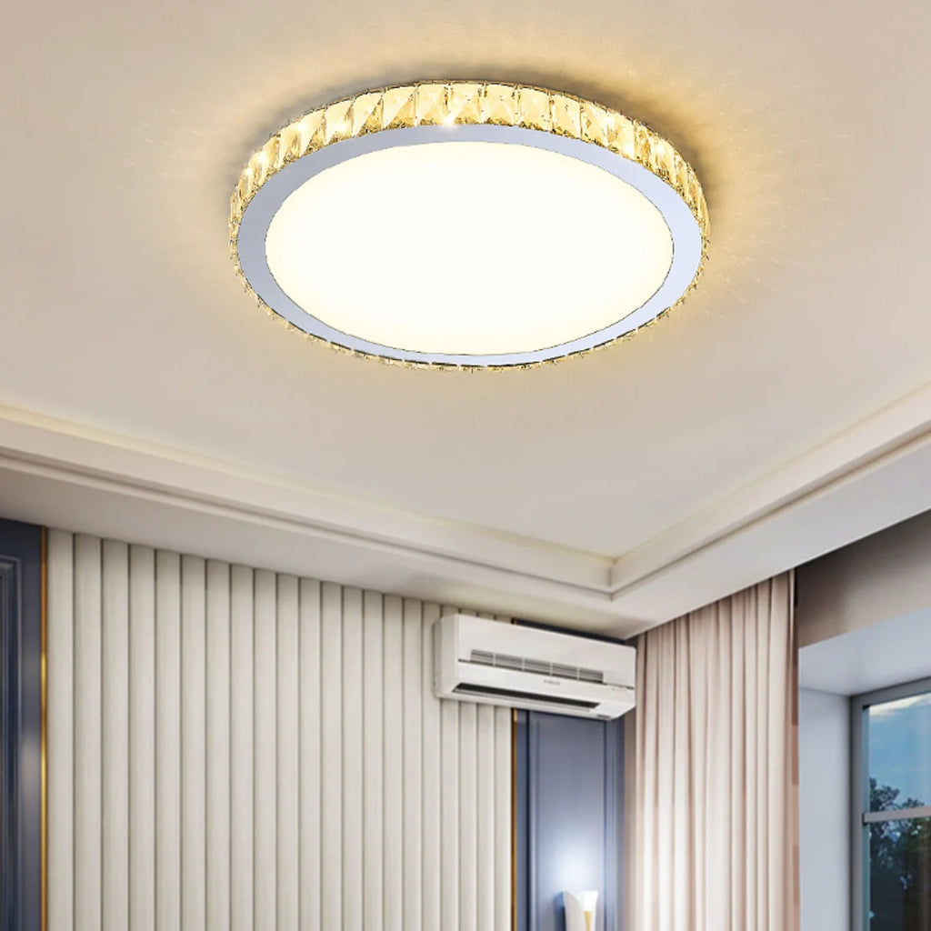 Light Luxury Round Crystal Ceiling Lamp