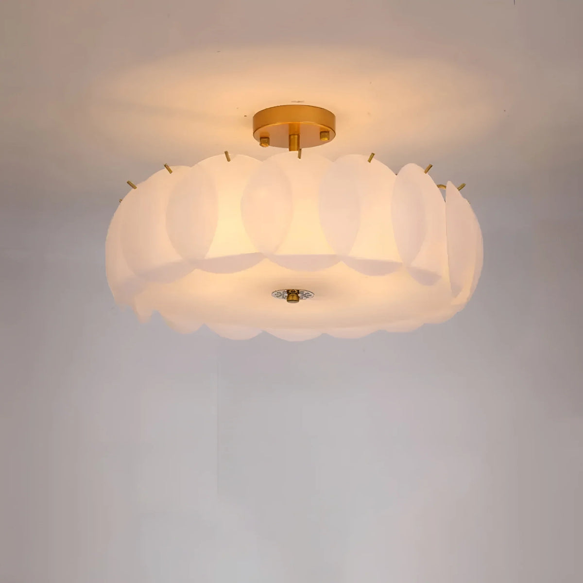 Light Luxury Round Glass Ceiling Lamp