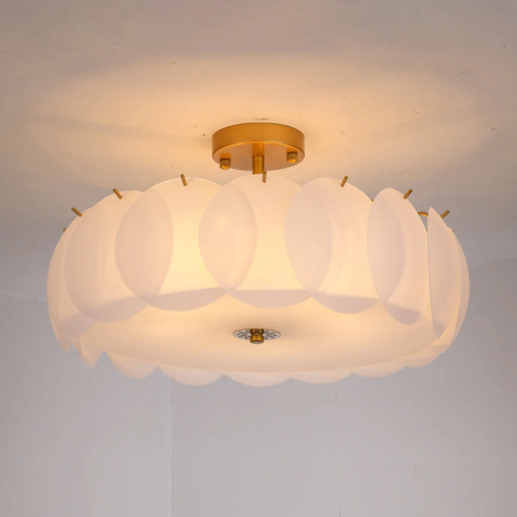 Light Luxury Round Glass Ceiling Lamp