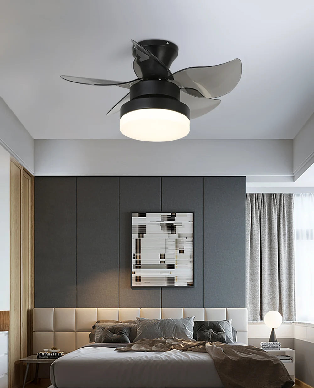 Lighted LED American Ceiling Fan Light