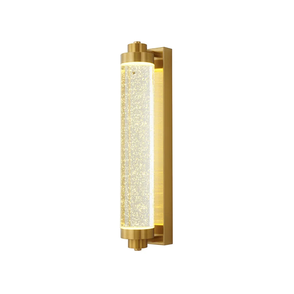Long Tube Bubble Crystal Wall Lamp