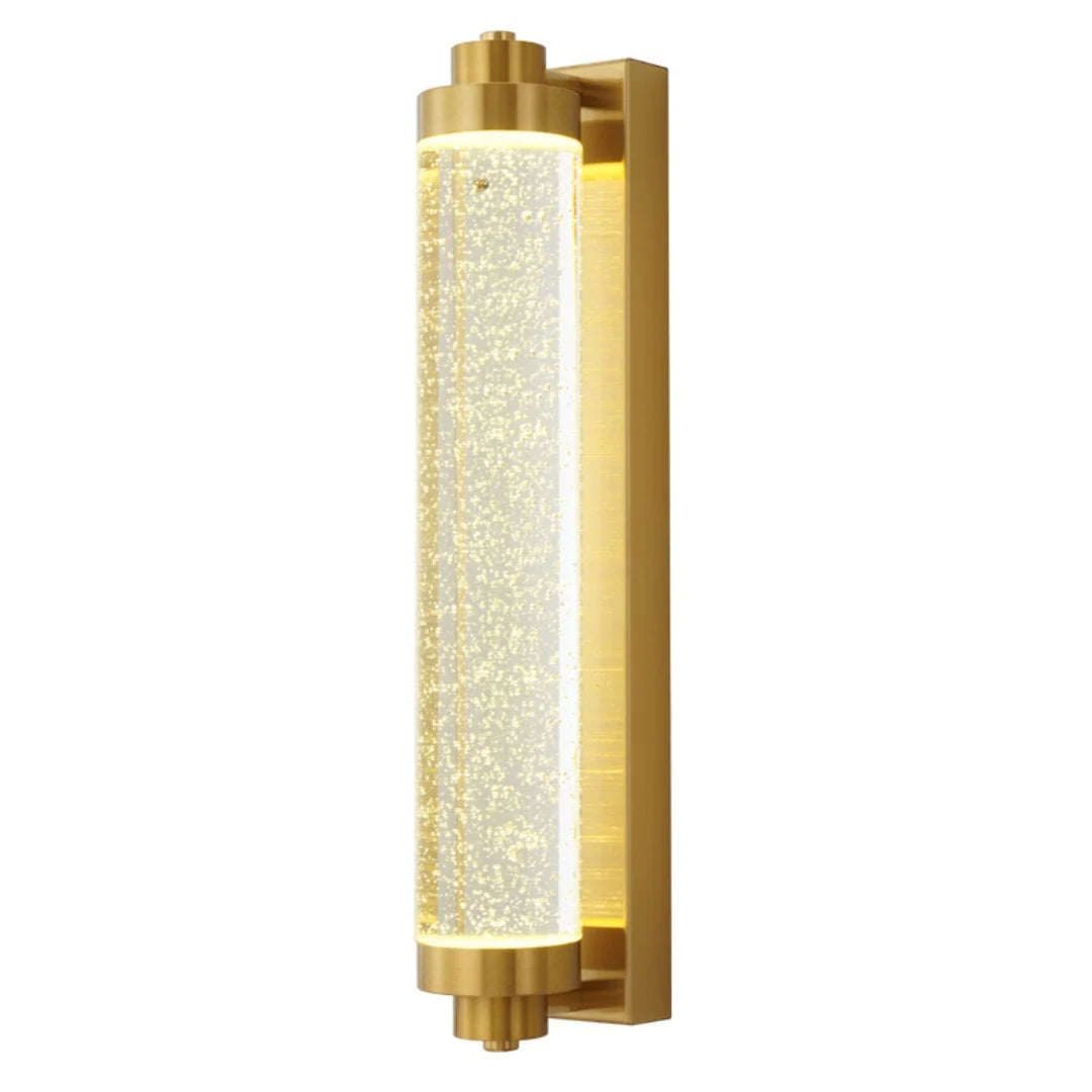 Long Tube Bubble Crystal Wall Lamp