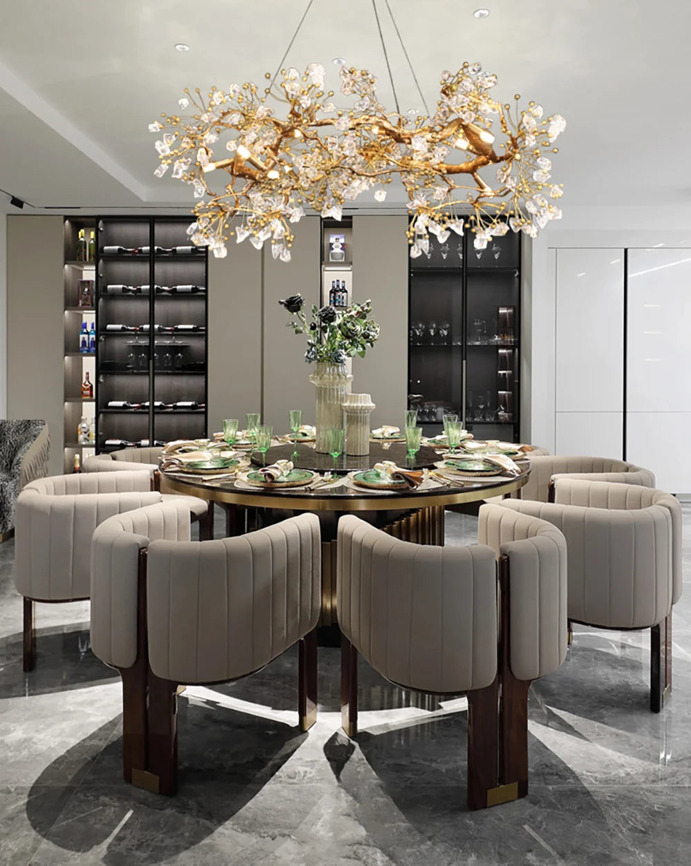 Lorna Berry Branch Shape Glass Chandelier