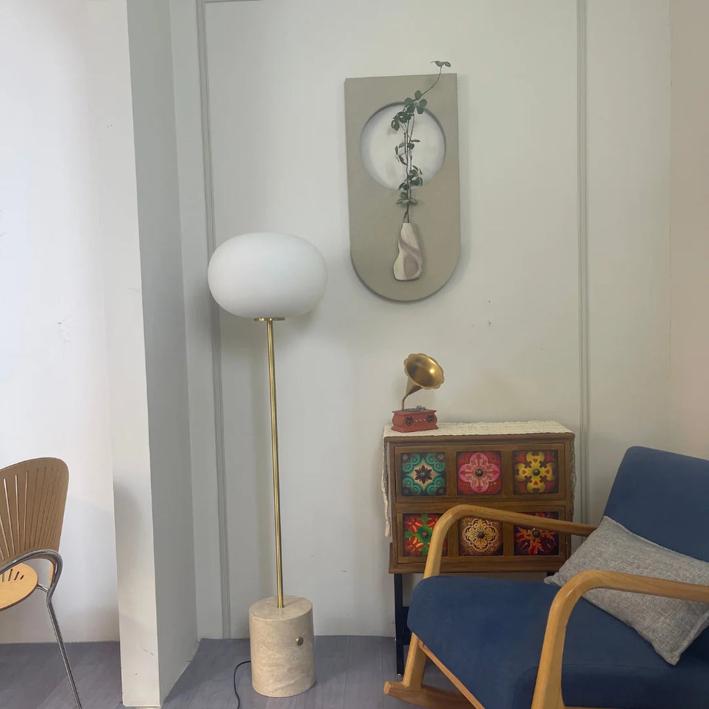 Glass Jwda Marble Floor Lamp
