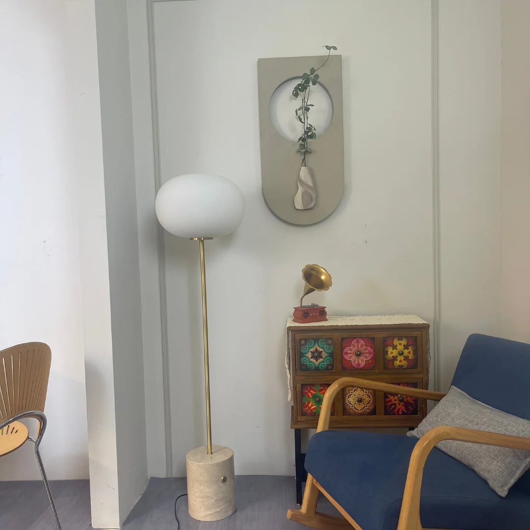 Glass Jwda Marble Floor Lamp