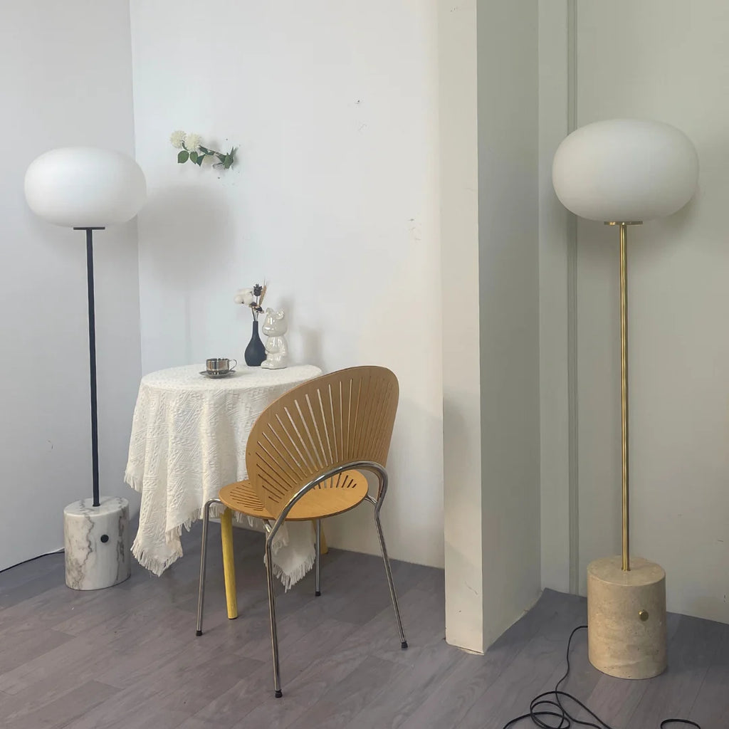 Glass Jwda Marble Floor Lamp