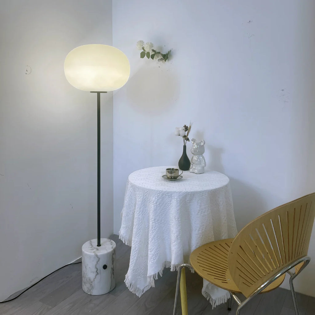 Glass Jwda Marble Floor Lamp