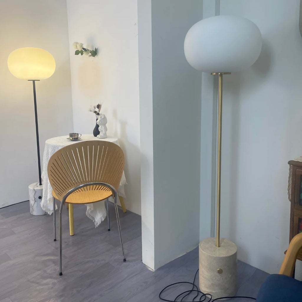 Glass Jwda Marble Floor Lamp