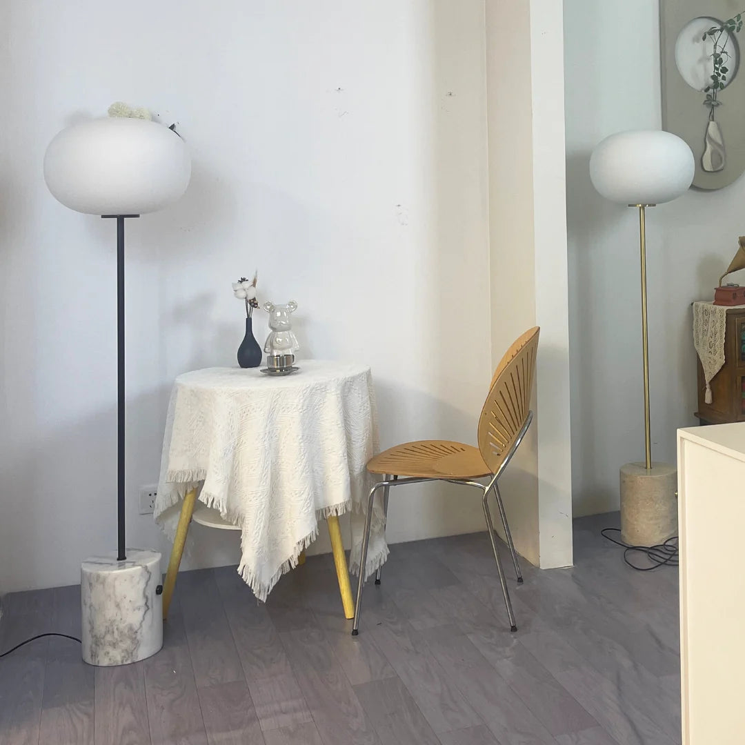 Glass Jwda Marble Floor Lamp