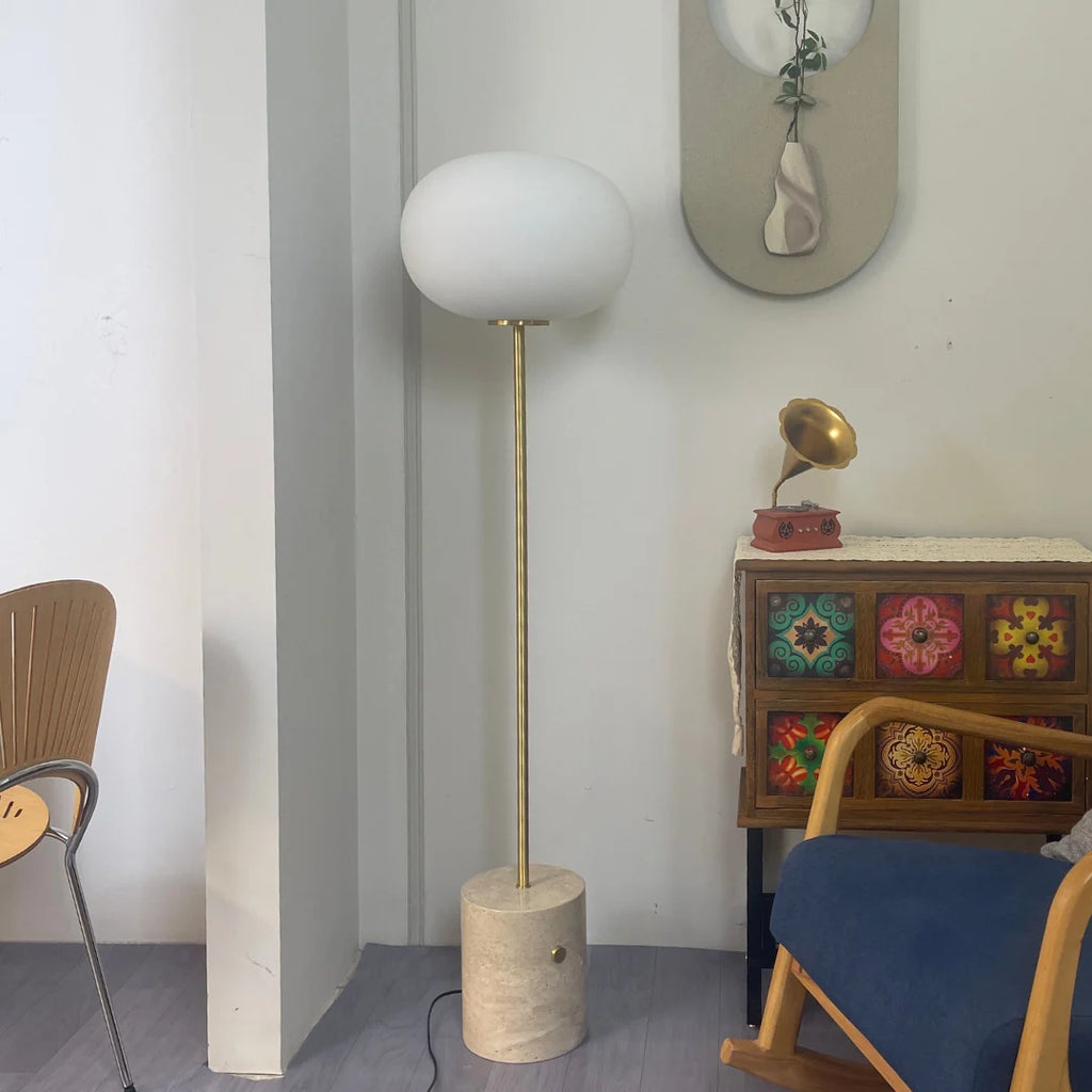 Glass Jwda Marble Floor Lamp