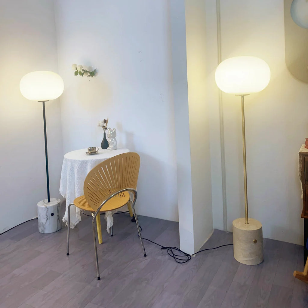 Glass Jwda Marble Floor Lamp