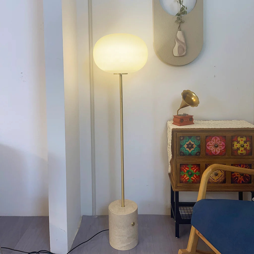 Glass Jwda Marble Floor Lamp