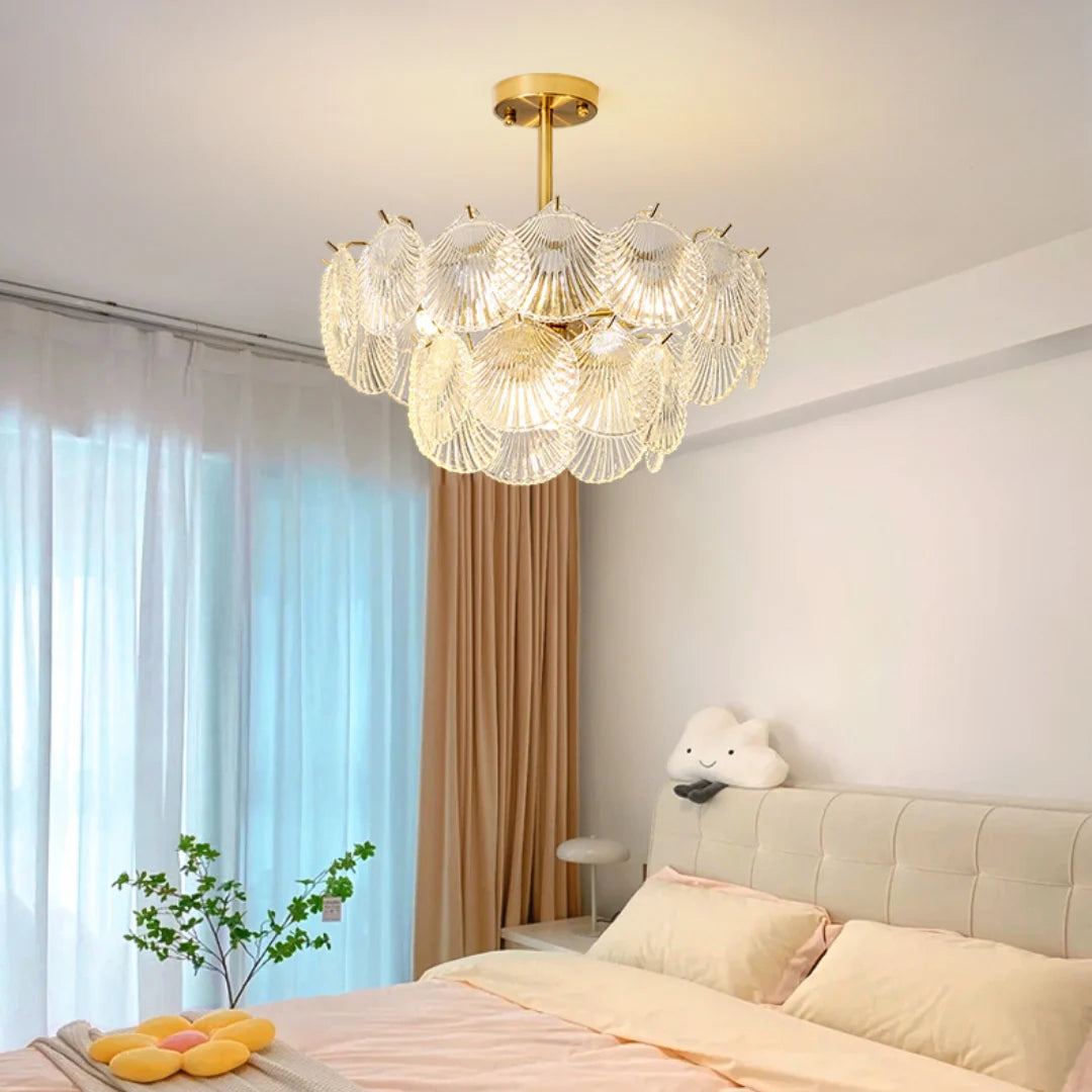 Luxury Shell Glass Chandelier