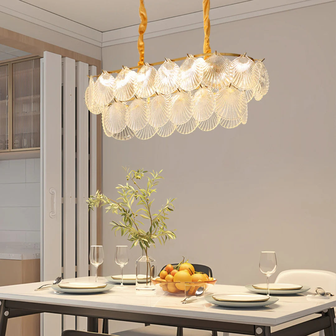 Luxury Shell Glass Chandelier