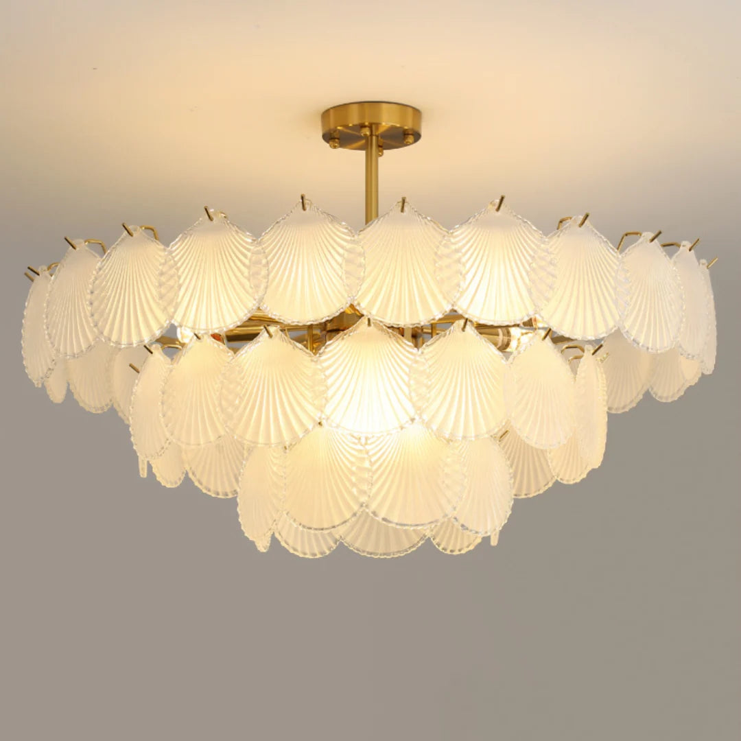Luxury Shell Glass Chandelier