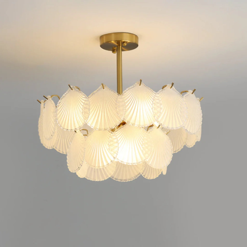 Luxury Shell Glass Chandelier