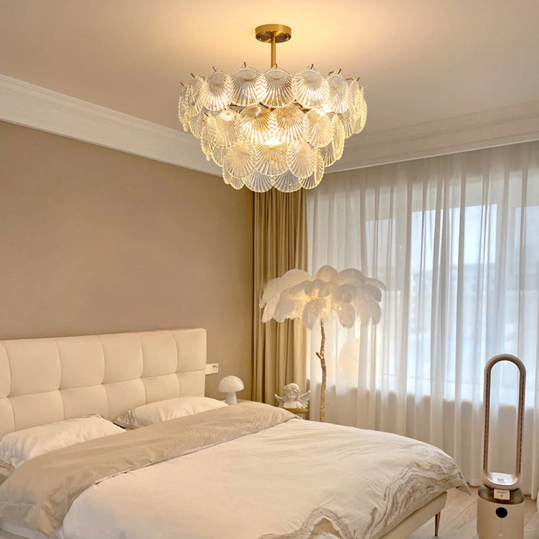 Luxury Shell Glass Chandelier