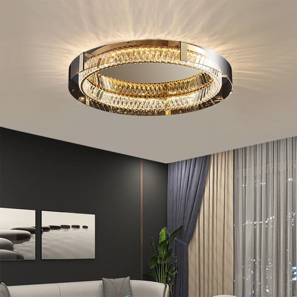 Plafonnier Glass Crystal Ceiling Light