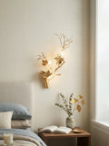 Maple Leaf Brass Biophilic Wall Sconce