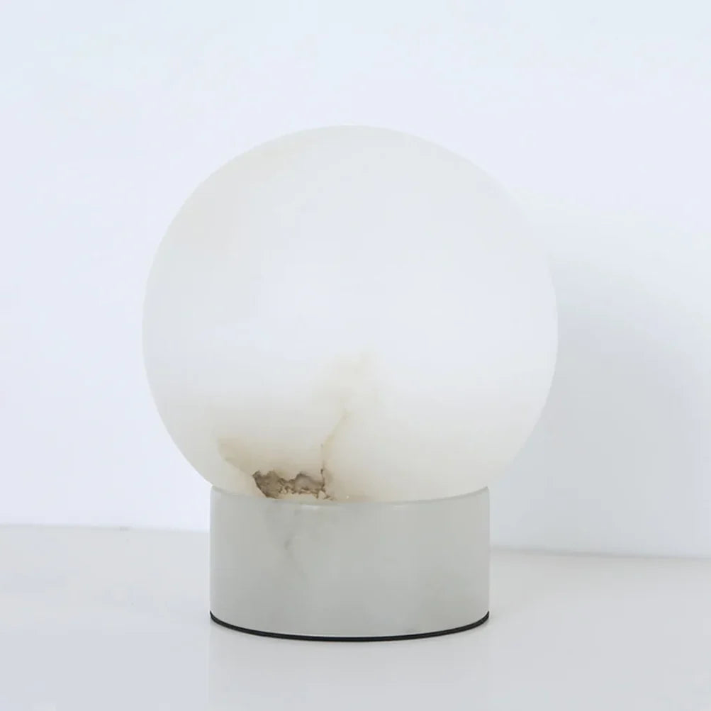 Alabaster Ball Round Table Lamp