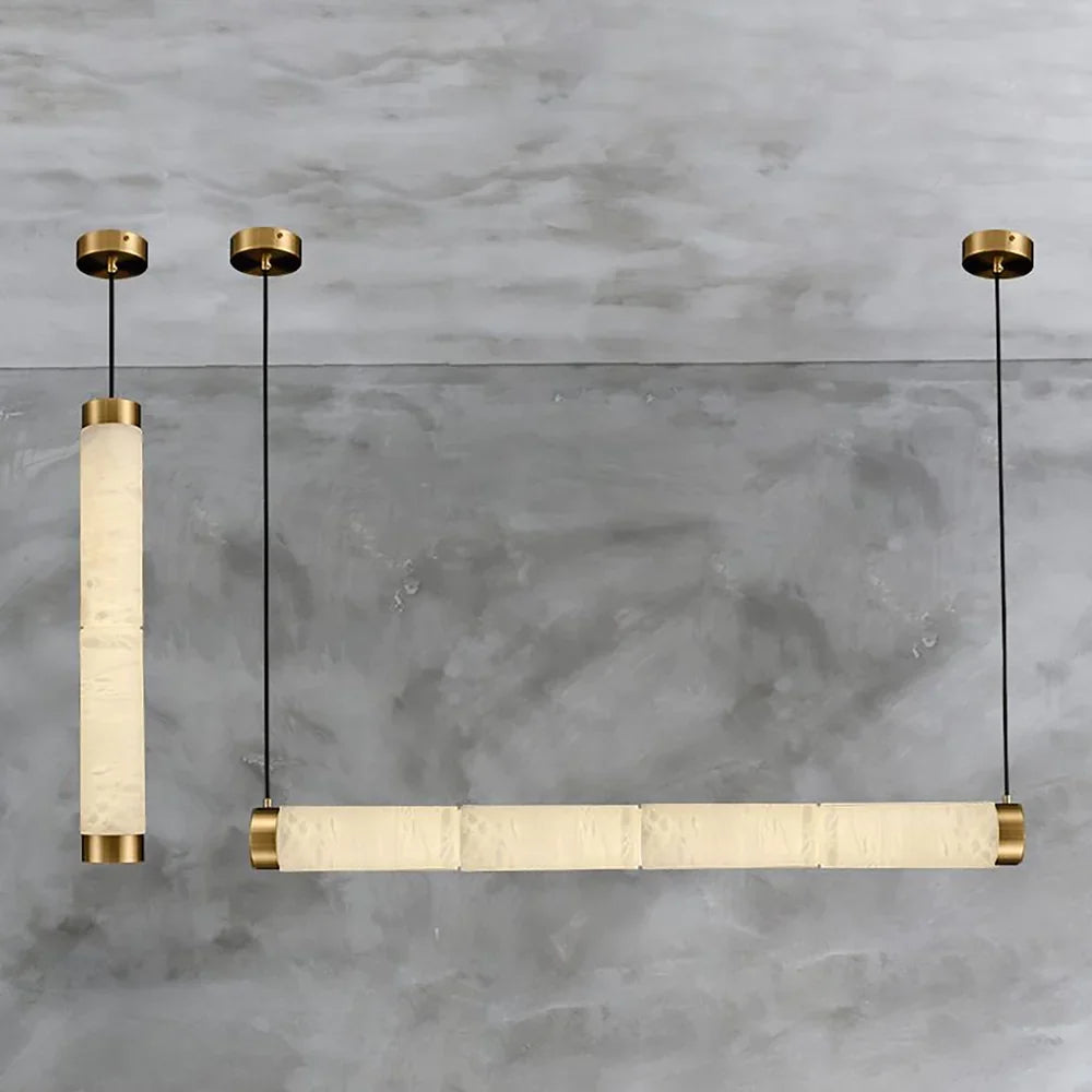 Strip Alabaster Chandelier