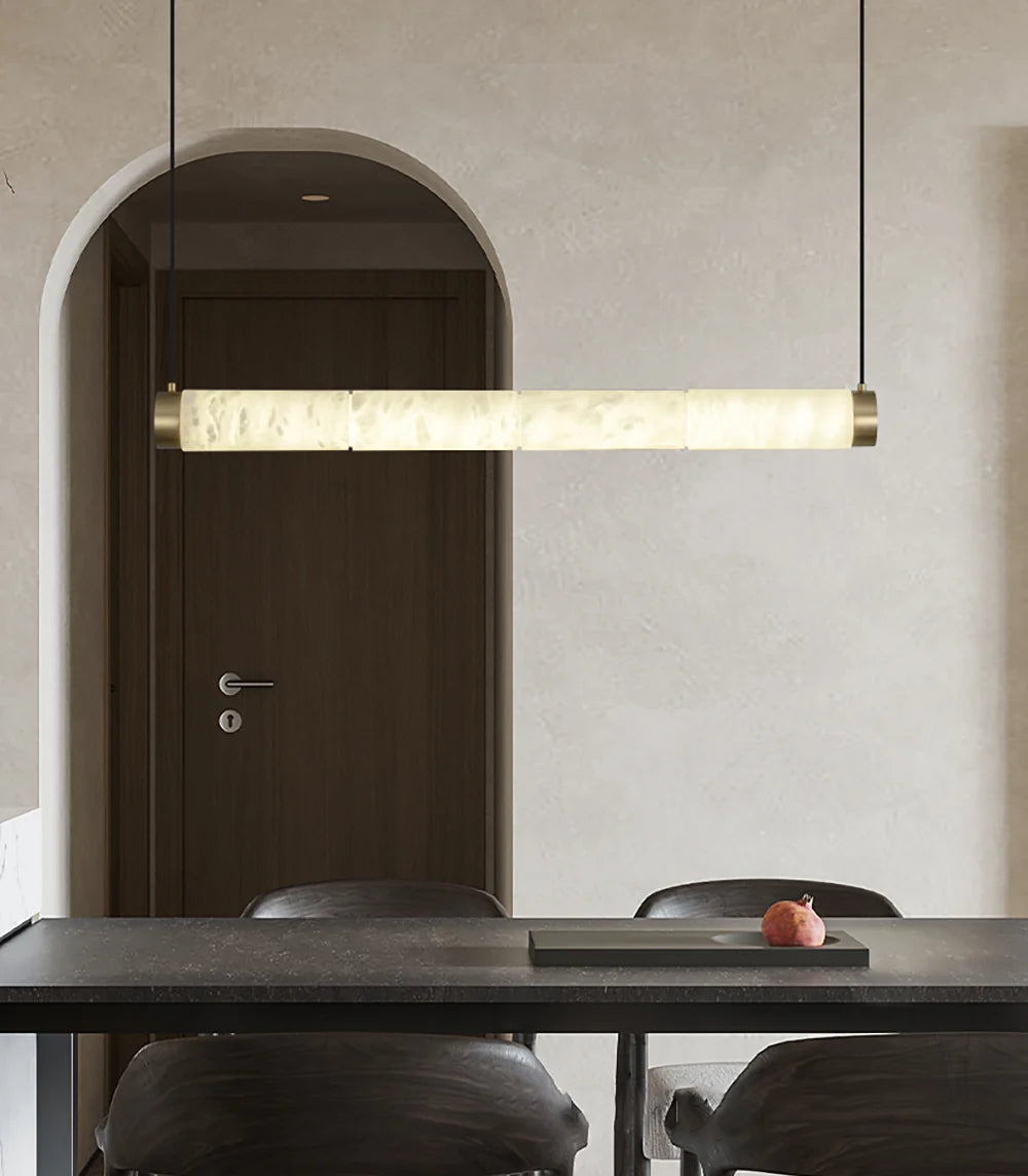 Strip Alabaster Chandelier