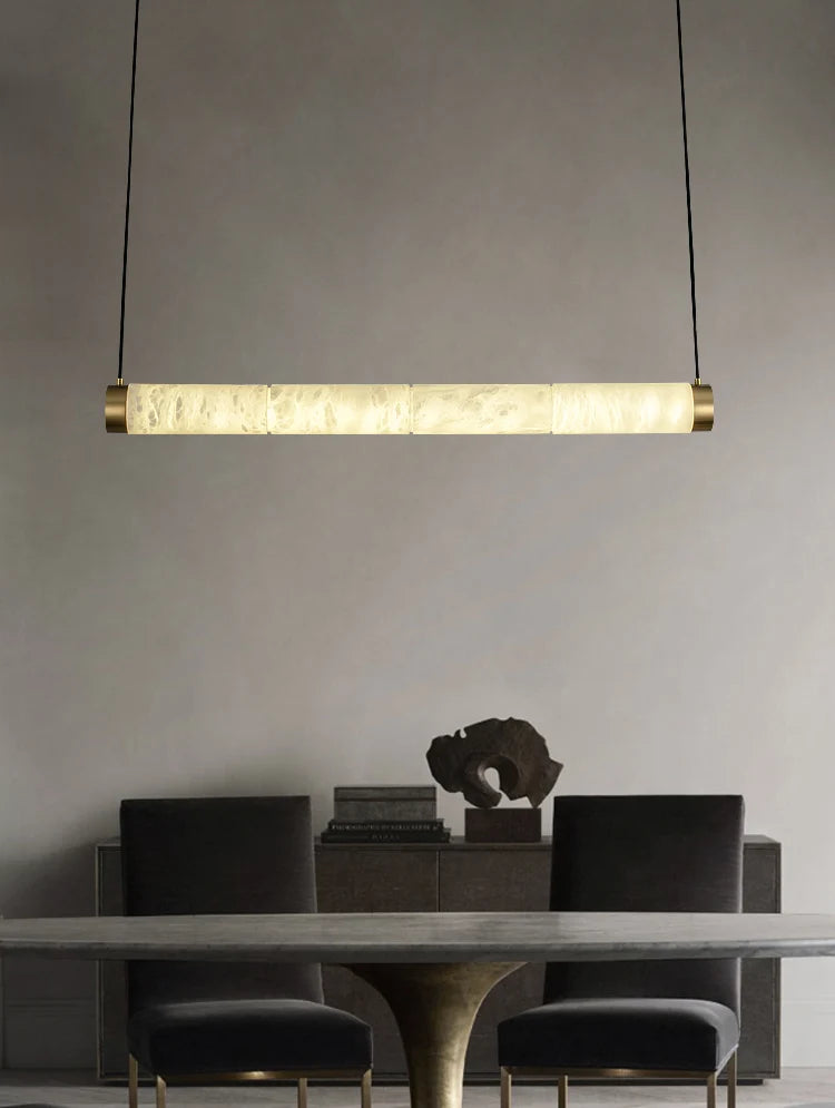 Strip Alabaster Chandelier