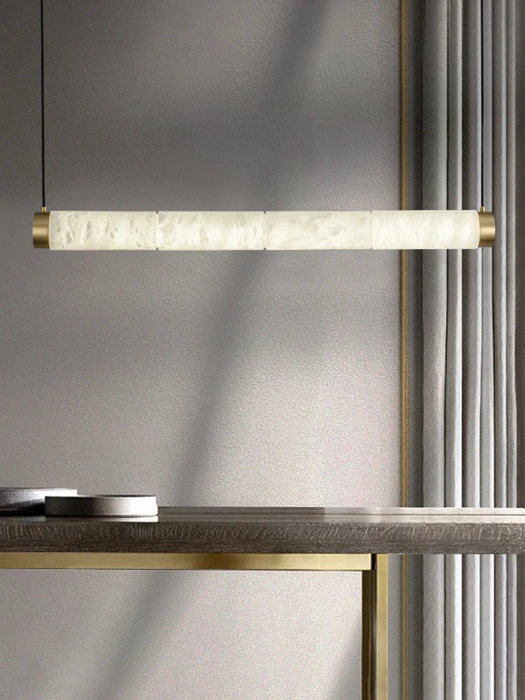 Strip Alabaster Chandelier